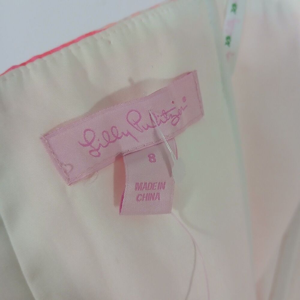 Lilly Pulitzer Lowe Dress 8 Fiesta Pink Gingham Peplum NWT Preppy Coastal Resort - Picture 5 of 14